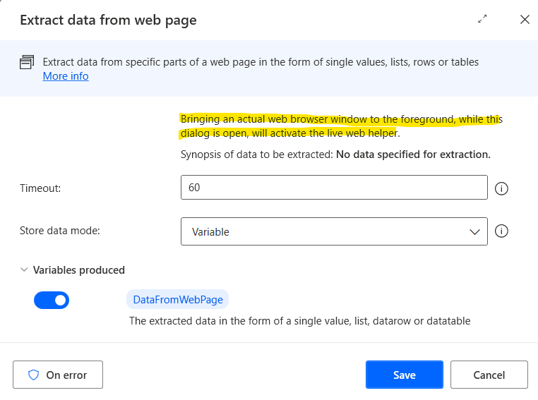 Power Automate Desktop stock to excel action 8